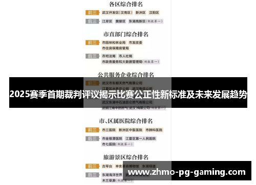 2025赛季首期裁判评议揭示比赛公正性新标准及未来发展趋势